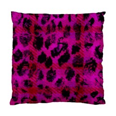 Pink Leopard Cushion Case (two Sided)  by ArtistRoseanneJones