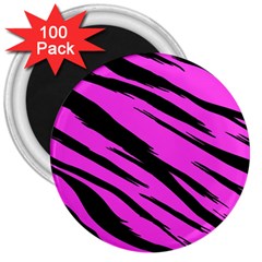 Pink Tiger 3  Button Magnet (100 Pack) by ArtistRoseanneJones