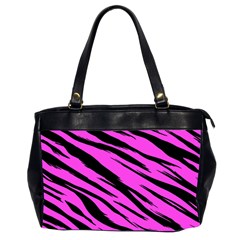 Pink Tiger Oversize Office Handbag (two Sides) by ArtistRoseanneJones