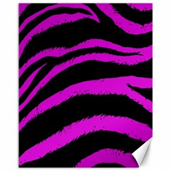 Pink Zebra Canvas 11  X 14  (unframed) by ArtistRoseanneJones