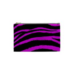 Pink Zebra Cosmetic Bag (small) by ArtistRoseanneJones