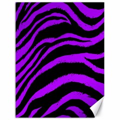 Purple Zebra Canvas 18  x 24  (Unframed)