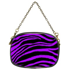 Purple Zebra Chain Purse (two Sided)  by ArtistRoseanneJones