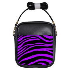 Purple Zebra Girl s Sling Bag