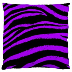 Purple Zebra Standard Flano Cushion Case (One Side)