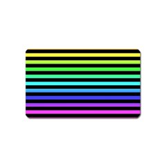 Rainbow Stripes Magnet (name Card) by ArtistRoseanneJones