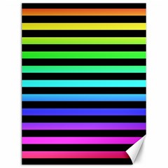Rainbow Stripes Canvas 12  X 16  (unframed) by ArtistRoseanneJones