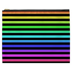 Rainbow Stripes Cosmetic Bag (xxxl) by ArtistRoseanneJones