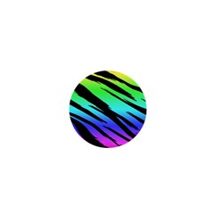 Rainbow Tiger 1  Mini Button by ArtistRoseanneJones