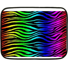 Rainbow Zebra Mini Fleece Blanket (two Sided) by ArtistRoseanneJones