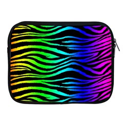 Rainbow Zebra Apple Ipad Zippered Sleeve by ArtistRoseanneJones