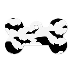 Deathrock Bats Dog Tag Bone (two Sided) by ArtistRoseanneJones