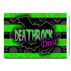 Deathrock Diva Large Door Mat by ArtistRoseanneJones