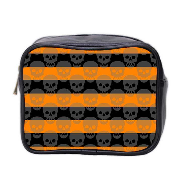 Deathrock Stripes Mini Travel Toiletry Bag (Two Sides)