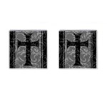 Goth Brocade Cross Cufflinks (Square) Front(Pair)