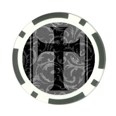 Goth Brocade Cross Poker Chip (10 Pack)