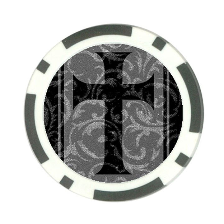 Goth Brocade Cross Poker Chip (10 Pack)