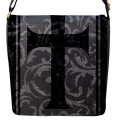 Goth Brocade Cross Flap Closure Messenger Bag (small) by ArtistRoseanneJones