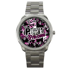 Punk Princess Sport Metal Watch by ArtistRoseanneJones