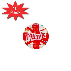 Punk Union Jack 1  Mini Button (10 pack)