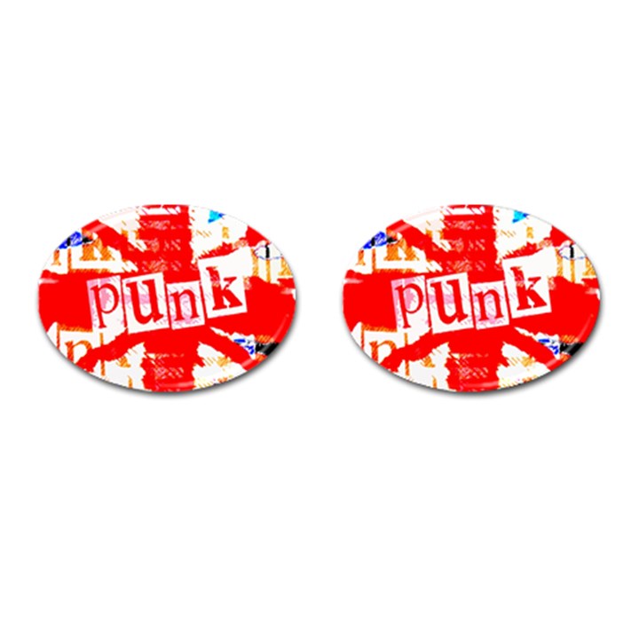 Punk Union Jack Cufflinks (Oval)