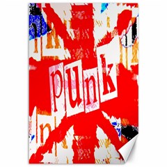 Punk Union Jack Canvas 12  X 18  (unframed) by ArtistRoseanneJones