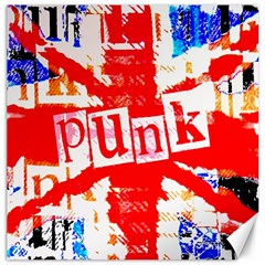 Punk Union Jack Canvas 16  x 16  (Unframed)