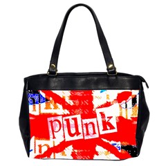 Punk Union Jack Oversize Office Handbag (two Sides) by ArtistRoseanneJones