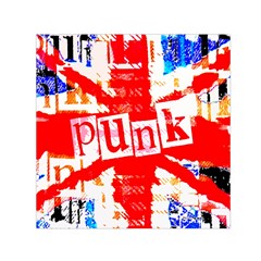 Punk Union Jack Small Satin Scarf (square) by ArtistRoseanneJones