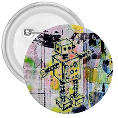 Graffiti Graphic Robot 3  Button