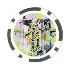 Graffiti Graphic Robot Poker Chip (10 Pack)