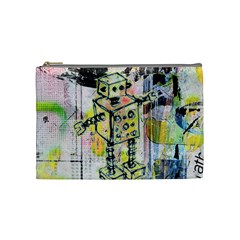 Graffiti Graphic Robot Cosmetic Bag (Medium)