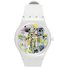 Graffiti Graphic Robot Plastic Sport Watch (Medium)