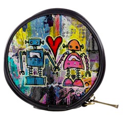 Graffiti Pop Robot Love Mini Makeup Case by ArtistRoseanneJones