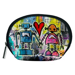 Graffiti Pop Robot Love Accessory Pouch (medium)