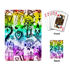 Rainbow Scene Kid Sketches Playing Cards Single Design by ArtistRoseanneJones