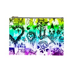 Rainbow Scene Kid Sketches Cosmetic Bag (large) by ArtistRoseanneJones