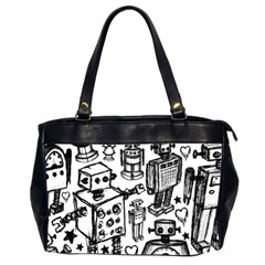 Robot Crowd Oversize Office Handbag (two Sides) by ArtistRoseanneJones