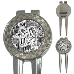 Robot Love Golf Pitchfork & Ball Marker by ArtistRoseanneJones