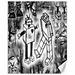 Robot Love Canvas 16  X 20  (unframed) by ArtistRoseanneJones