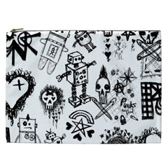 Scene Kid Sketches Cosmetic Bag (xxl) by ArtistRoseanneJones