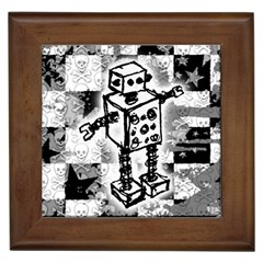 Sketched Robot Framed Ceramic Tile by ArtistRoseanneJones