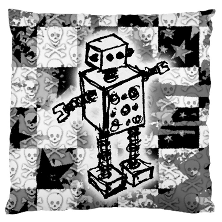 Sketched Robot Large Cushion Case (Single Sided) 