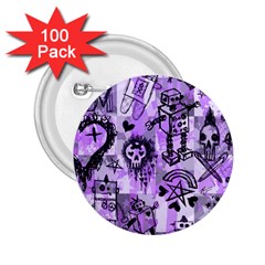 Purple Scene Kid Sketches 2 25  Button (100 Pack)