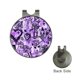 Purple Scene Kid Sketches Hat Clip With Golf Ball Marker by ArtistRoseanneJones