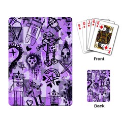 Purple Scene Kid Sketches Playing Cards Single Design by ArtistRoseanneJones