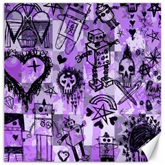 Purple Scene Kid Sketches Canvas 16  X 16  (unframed) by ArtistRoseanneJones