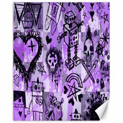 Purple Scene Kid Sketches Canvas 11  X 14  (unframed) by ArtistRoseanneJones