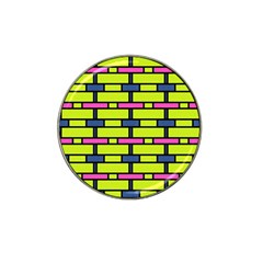 Pink,green,blue Rectangles Pattern Hat Clip Ball Marker by LalyLauraFLM