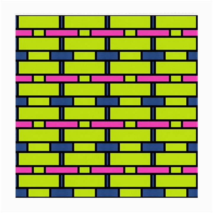 Pink,green,blue rectangles pattern Medium Glasses Cloth (2 Sides)